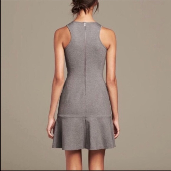 •Banana Republic• Gray Ponte Drop-Waist Dress - Size 14 - Picture 7 of 9